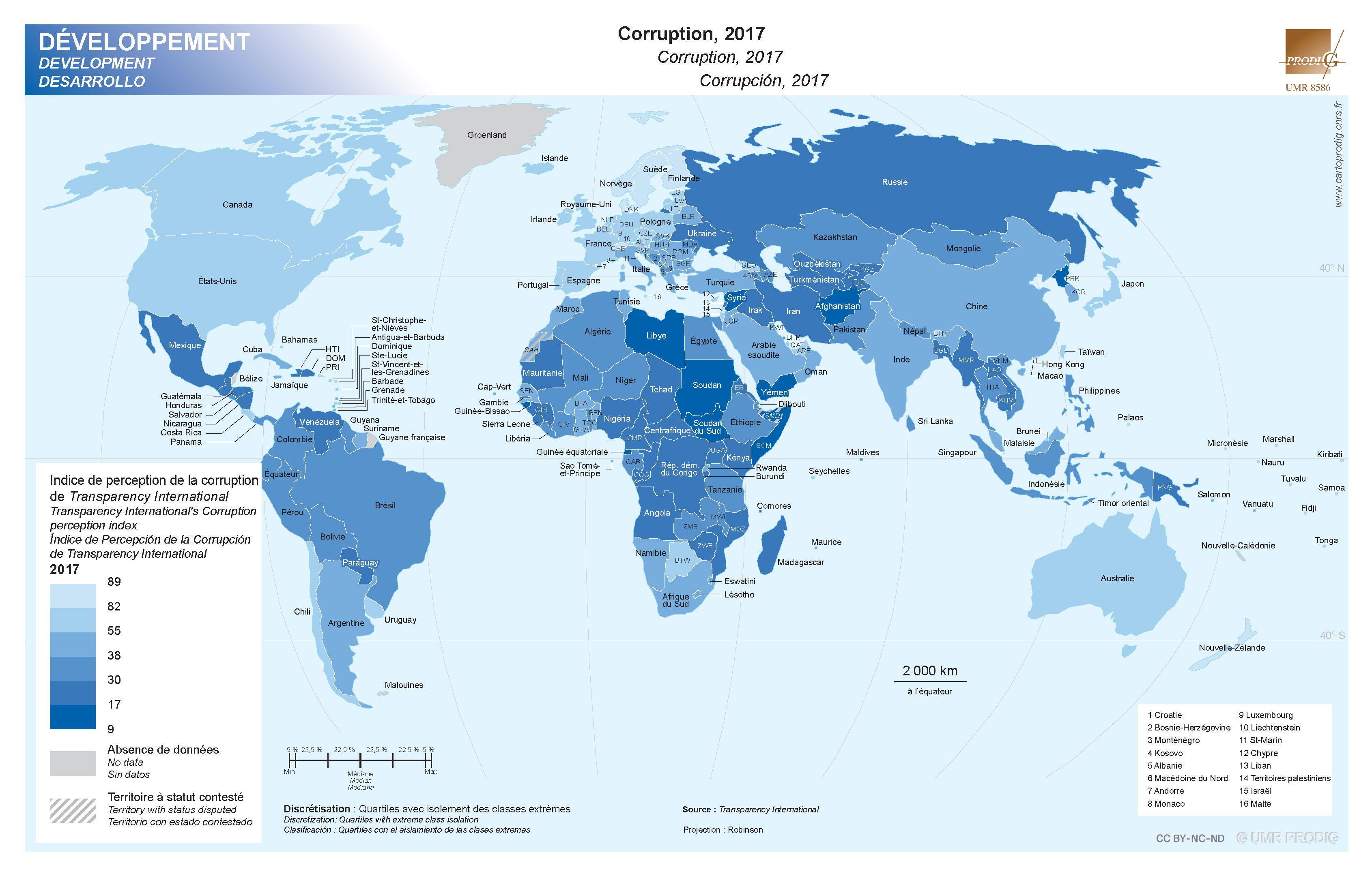 Indice De Perception De La Corruption 2017 Cartoprodig Des Cartes Pour Comprendre Le Monde 6029